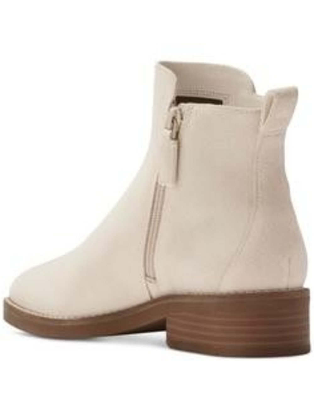COLE HAAN Womens Beige Waterproof Cushioned River Almond Toe Block Heel Zip-Up L
